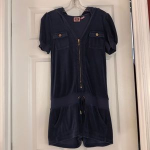 Juicy Couture Hooded Romper in Navy